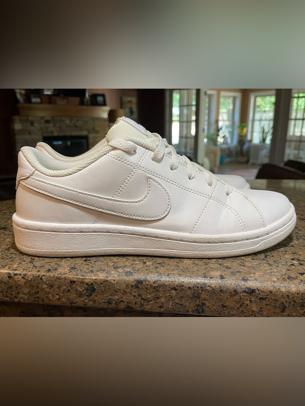 Nike Court Royale 2 Women’s Sz 7.5 Next Nature White Low-Top Leather Sneakers - Picture 4 of 11